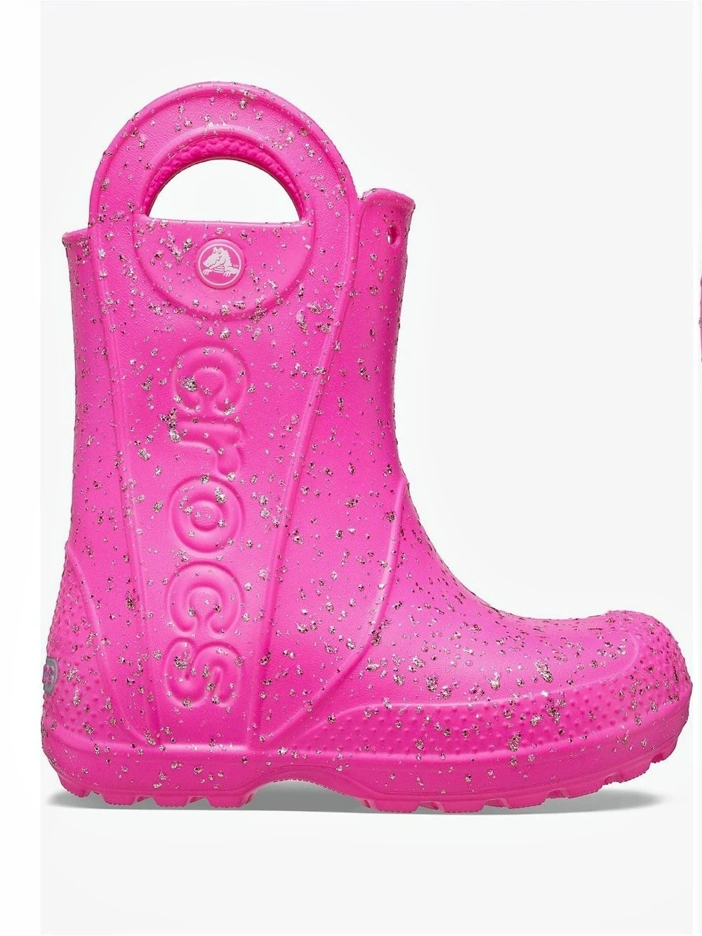 Crocs Kids' Handle It Glitter Rain Boot Pink